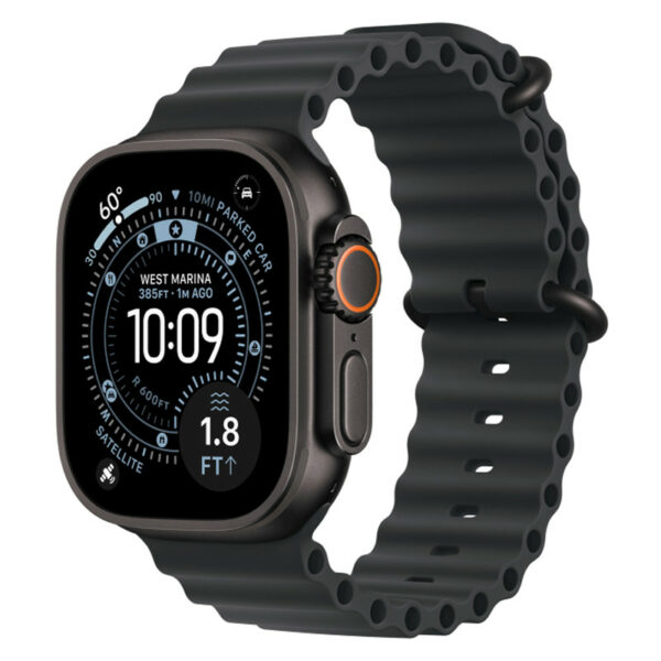 Apple Watch Ultra 2024 GPS + Cellular, 49 мм корпус из титана цвета Черный титан, ремешок Ocean