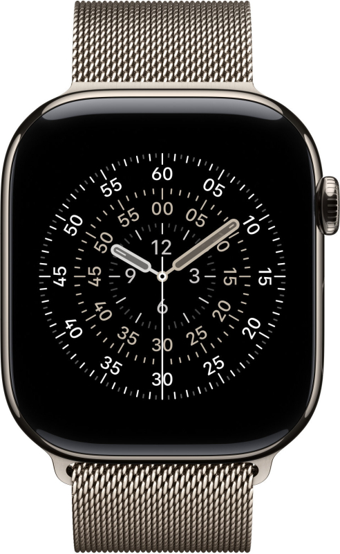 Apple Watch Series 10, 42 мм корпус из титана цвета Натуральный титан, браслет миланская петля