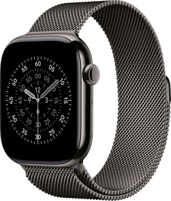 Apple Watch Series 10, 42 мм корпус из титана цвета Темный титан, браслет миланская петля