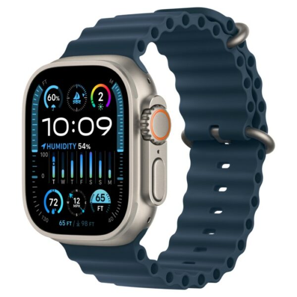 Apple Watch Ultra 2024 GPS + Cellular, 49 мм корпус из титана, ремешок Ocean темно-синего цвета