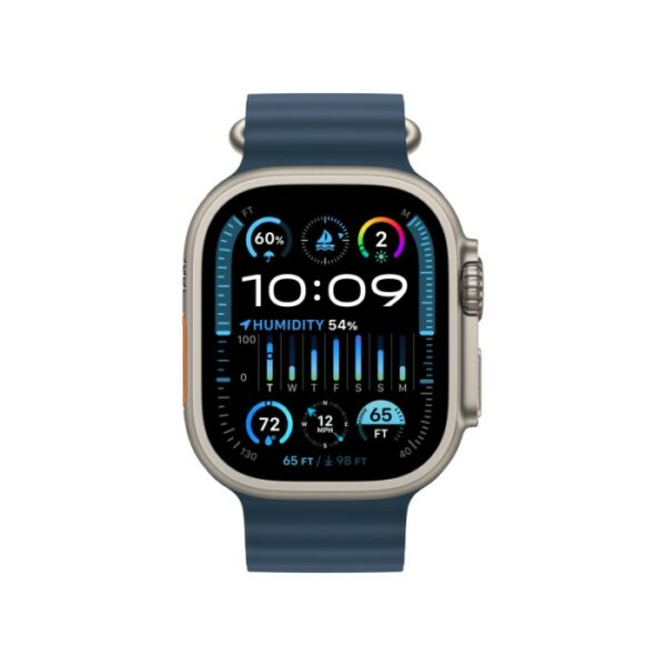 Apple Watch Ultra 2024 GPS + Cellular, 49 мм корпус из титана, ремешок Ocean темно-синего цвета
