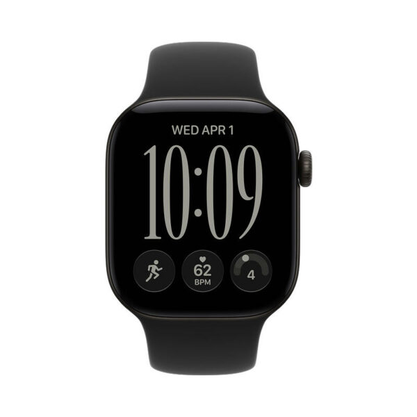 Apple Watch Series 12 46 мм корпус из алюминия черного, черный спортивный ремешок