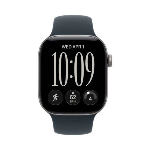 Apple Watch Series 12 42 мм корпус из алюминия серый космос, темно-синий спортивный ремешок