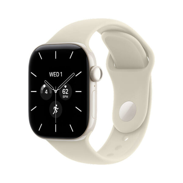 Apple Watch Series 12 46 мм корпус из керамики белый жемчуг, песочный спортивный ремешок
