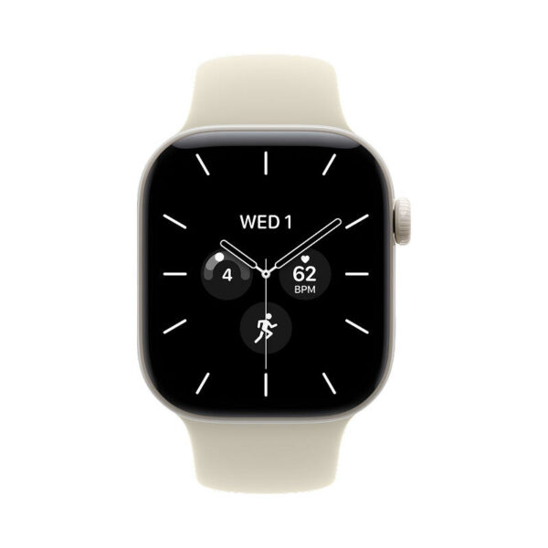 Apple Watch Series 12 42 мм корпус из керамики белый жемчуг, песочный спортивный ремешок