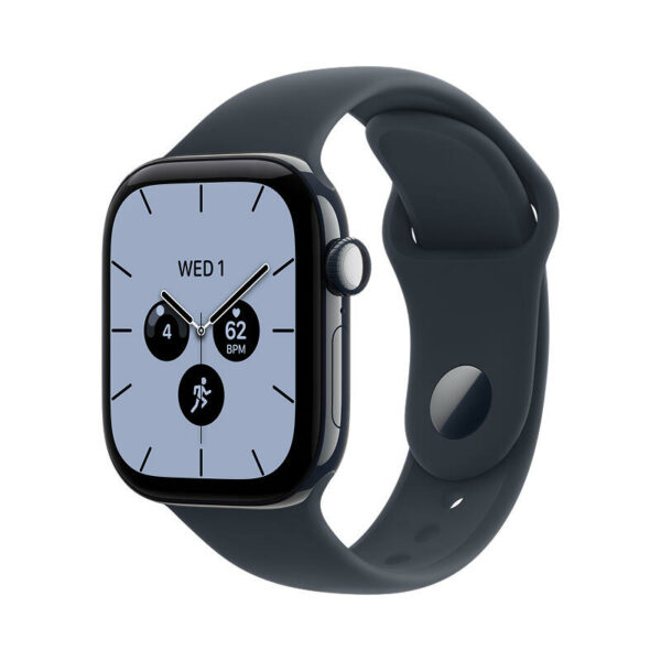 Apple Watch Series 12 46 мм корпус из керамики голубая ночь, темно-синий спортивный ремешок