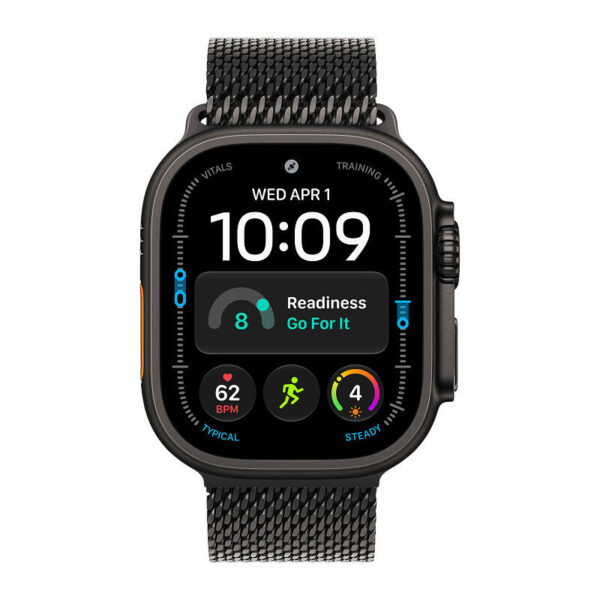 Apple Watch Ultra 4, 49 мм корпус из титана черного цвета, браслет миланская петля