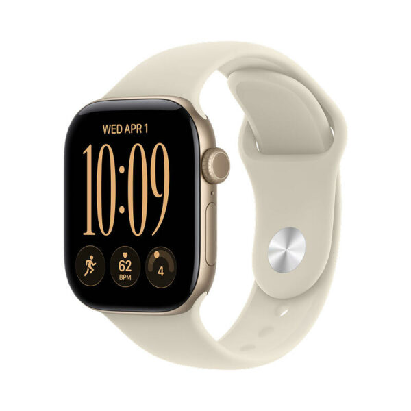 Apple Watch Series 12 46 мм корпус из алюминия золотистый, песочный спортивный ремешок