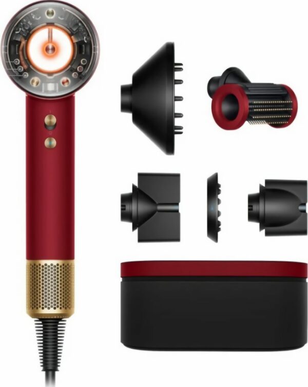 Фен Dyson Supersonic Nural HD16 для прямых волос Бордовое дерево с кейсом